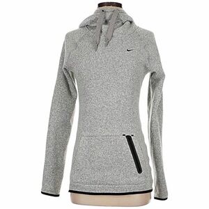 Nike Hypernatural Therma-Fit Pullover Slouch Neck Hoodie Gray Knit Fleece
